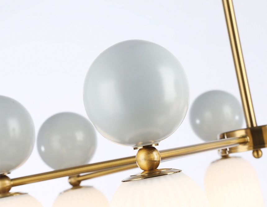 LH53106/7 BS/GR/FR латунь/серый/белый матовый G9*7 max 28W D800*800