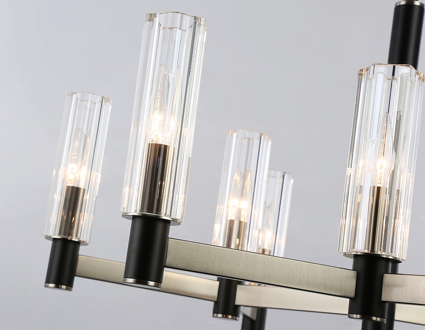 LH55503/9 SN/BK/CL сатин никель/черный/прозрачный E14*9 max 40W D760*760