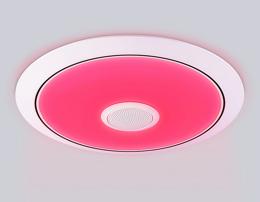 FZ710 WH белый IP20 40W 3000-6500K+RGB Music 370*56 (ПДУ ИК)