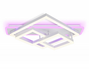 FA8531 WH белый 132W 3000K-6400K+RGB 630*570*160 (ПДУ РАДИО 2.4G)
