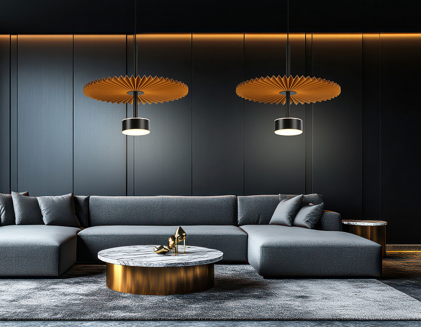 LH72607 BK/CF черный/кофе 6W 3000K D300*260-1770