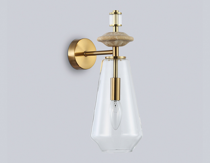 LH53307 BS/CL латунь/прозрачный E14 max 40W 190*130*350