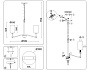LH56051/5 BS/FR латунь/белый матовый E14*5 max 40W D590*950