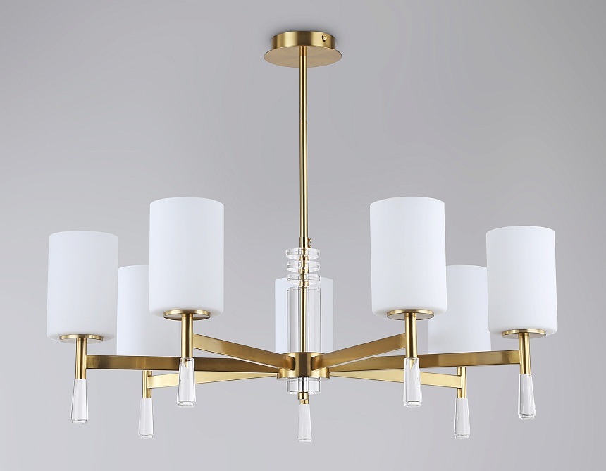 LH56263/7 BS/FR латунь/белый матовый E27/7 max 60W D750*590