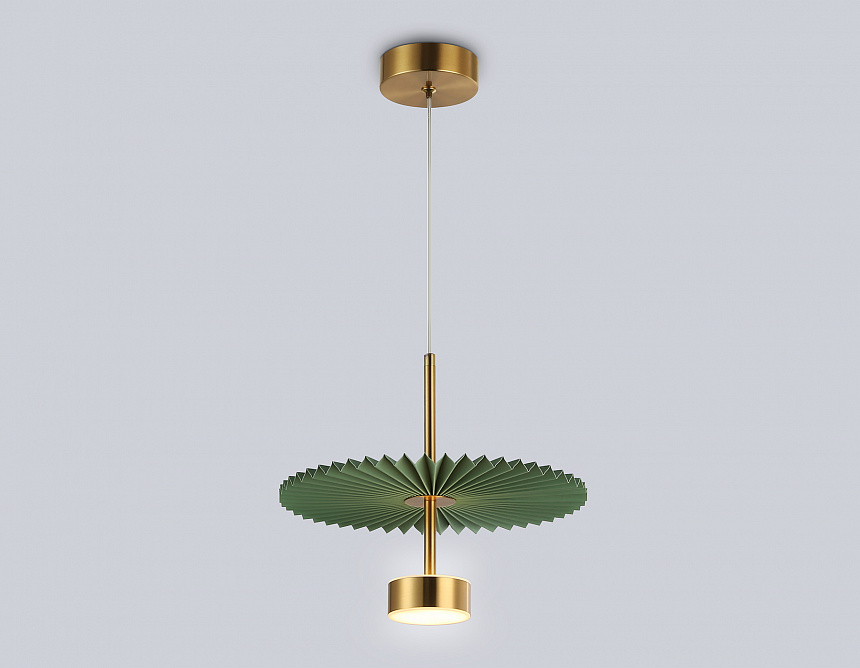 LH72609 BK/GR латунь/зеленый 6W 3000K D300*260-1770