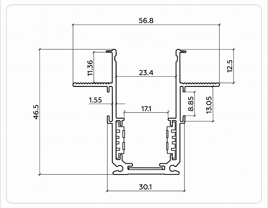 GL3339 BK черный IP20 48V 3000*60*46.8