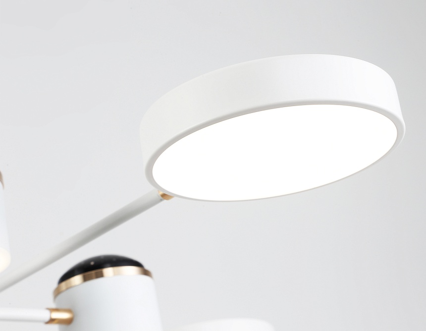 FL51627/9+4 WH/FGD белый/золото 132W 3000-6000K D850*370 (без ПДУ)