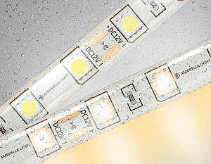GS2101 5050 60Led/ 14.4W m/ 12V IP65 3000K/ 5000*10*2.87mm (2 конт.)