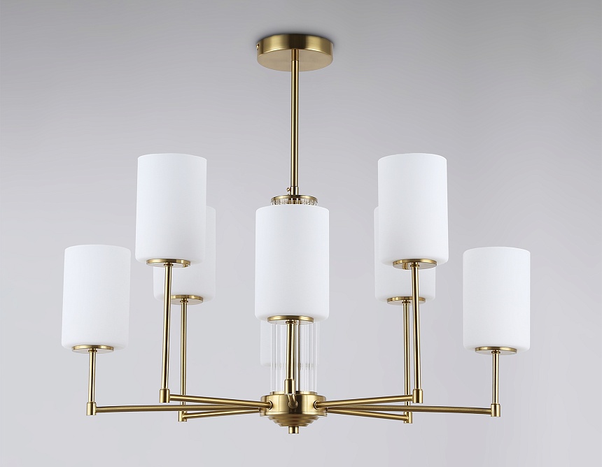 LH56217/8 BS/FR латунь/белый матовый E27/8 max 60W D700*600