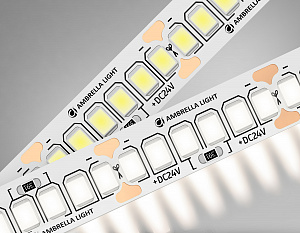 GS3302 2835 240Led/ 18W m/ 24V IP20 4500K/ 5000*10*1.2mm (2 конт.)