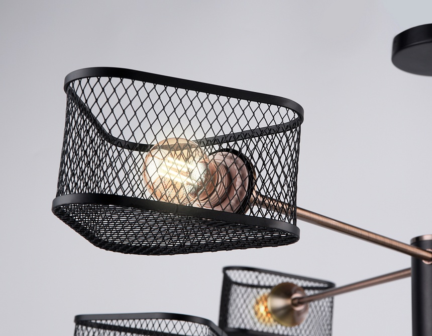 TR80172/6 SB/BK бронза/черный E27/6 max 40W D950*375