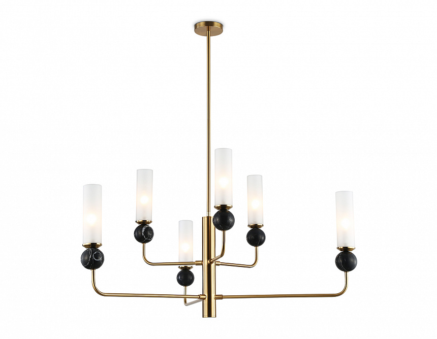 LH53263/6 BS/WH латунь/белый E14*6 max 40W D1050*1445