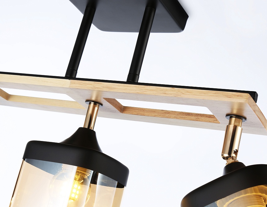 TR9527/3 BK/FGD/TI черный/золото/янтарь E27/3 max 40W 620*100*290