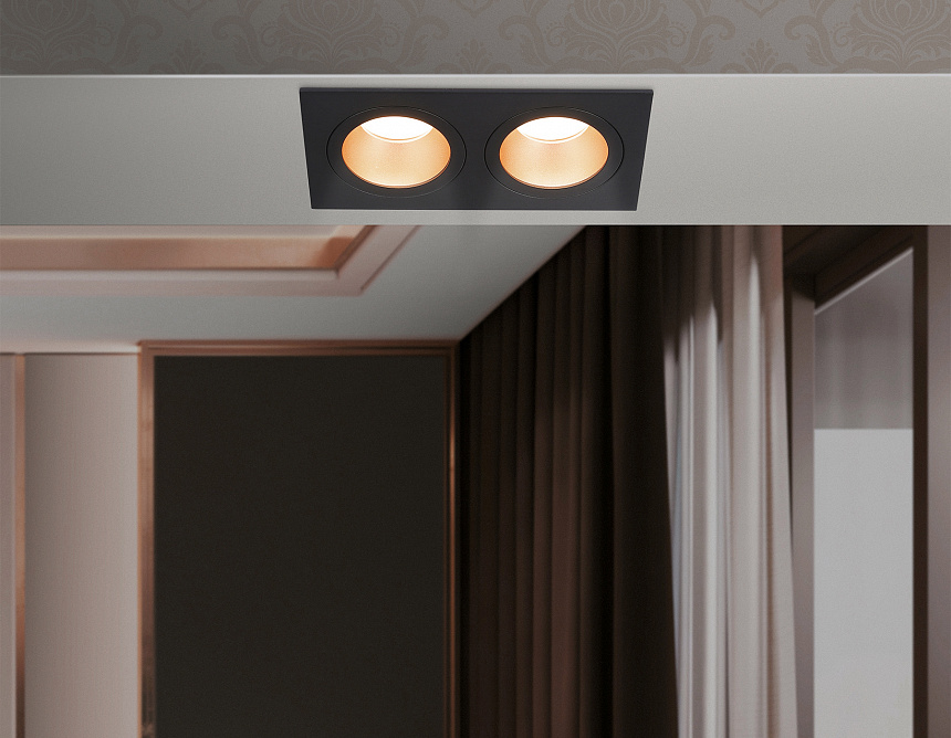 TN102833/2 BK/GD черный/золото GU5.3/2 178*93*50