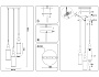 LH55272/3 BS/FR латунь/белый матовый E14 max 40W D230*1200