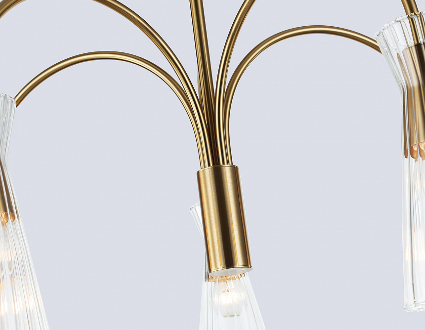 LH55701/5 BS/CL латунь/прозрачный E14*5 max 40W D600*440