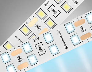 GS3603 2835 204Led/ 20W m/ 24V IP20 6500K/ 5000*14*1.2mm (2 конт.)