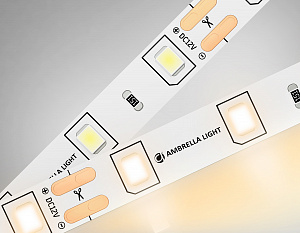 GS1001 2835 60Led/ 4.8W m/ 12V IP20 3000K/ 5000*8*1.2mm (2 конт.)