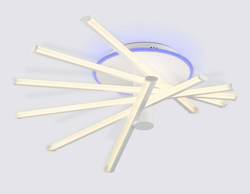 FL6231 WH белый 88W 3000K-6400K+RGB 605*605*200 (ПДУ ИК)