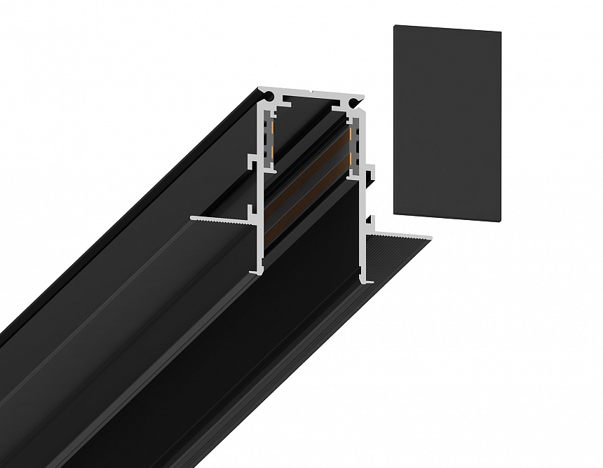 GL3608 BK черный заглушка для встраиваемого магнитного шинопровода Magnetic 48V (2шт)