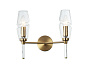 LH55206/2 BS/CL латунь/прозрачный E14*2 max 40W 330*170*280