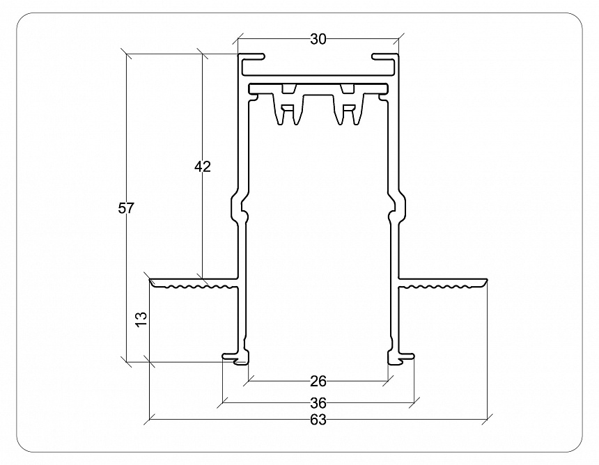 GL1012 BK черный IP20 220V 3000*62.5*56