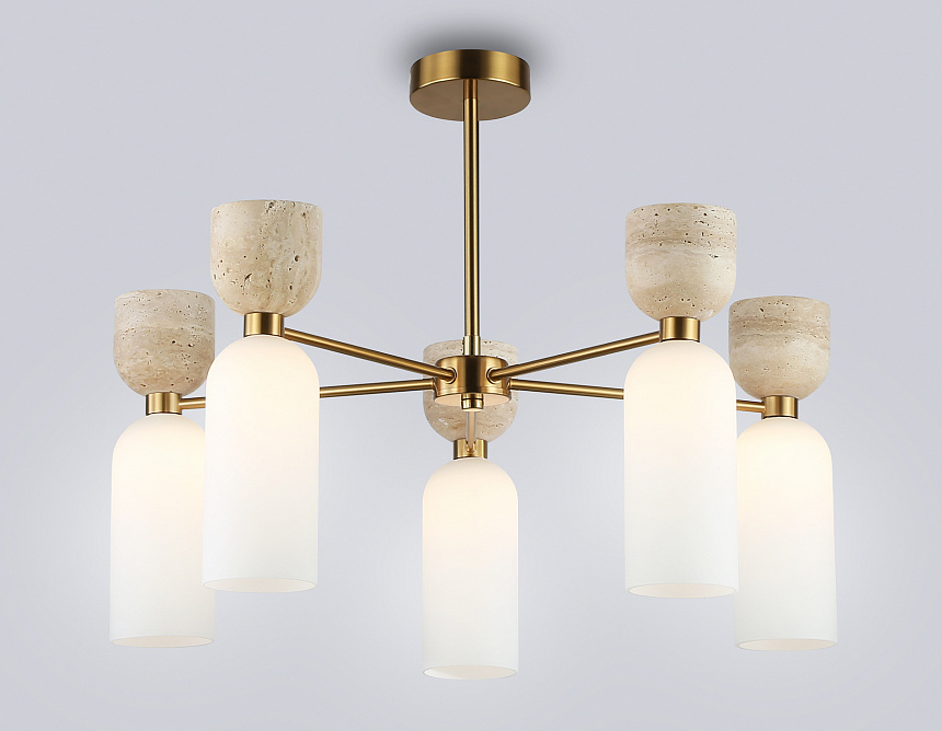 LH53325/5 BS/WH латунь/белый G9*5 max 25W D600*750