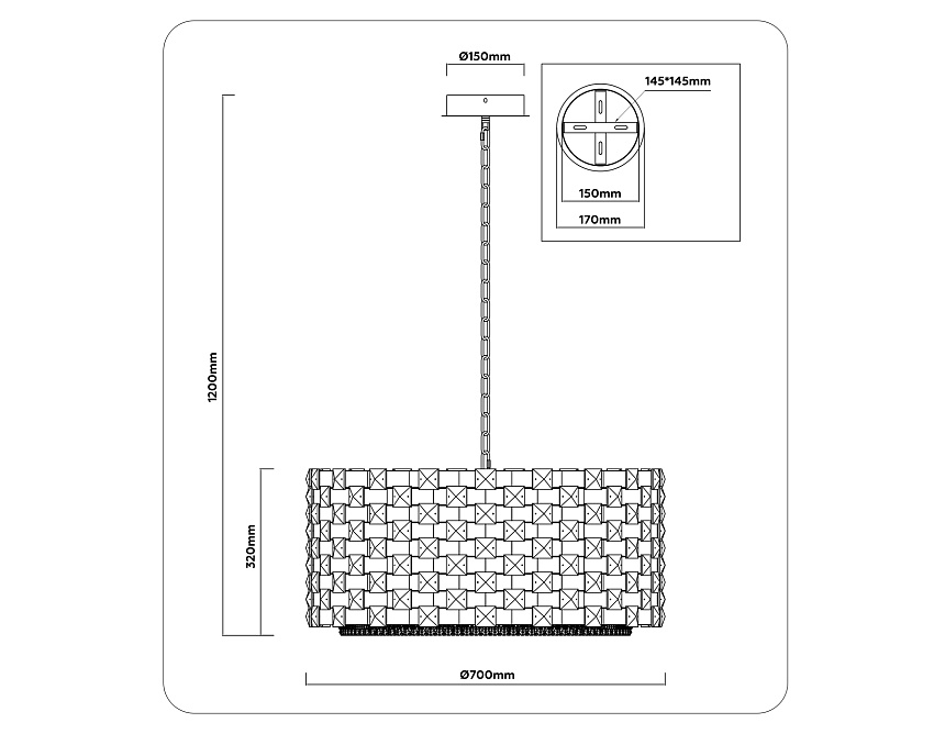 LH41009/18 BS/CL латунь/прозрачный E14*18 max 40W D700*320
