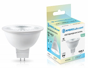 170904 Лампочка LED MR16 9W IC GU5.3 4000K 175-265V 38°