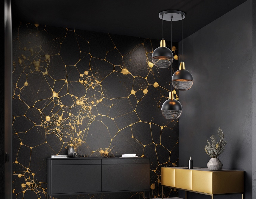 TR8505/3 BK/CP черный/медь E27/3 max 60W D410*1000