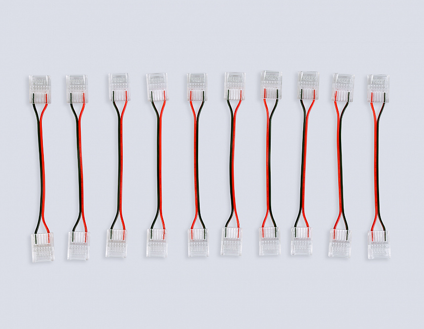 GS7898 Соединитель гибкий двухсторонний COB 12/24V для лент 12mm (2 конт.) (10шт)