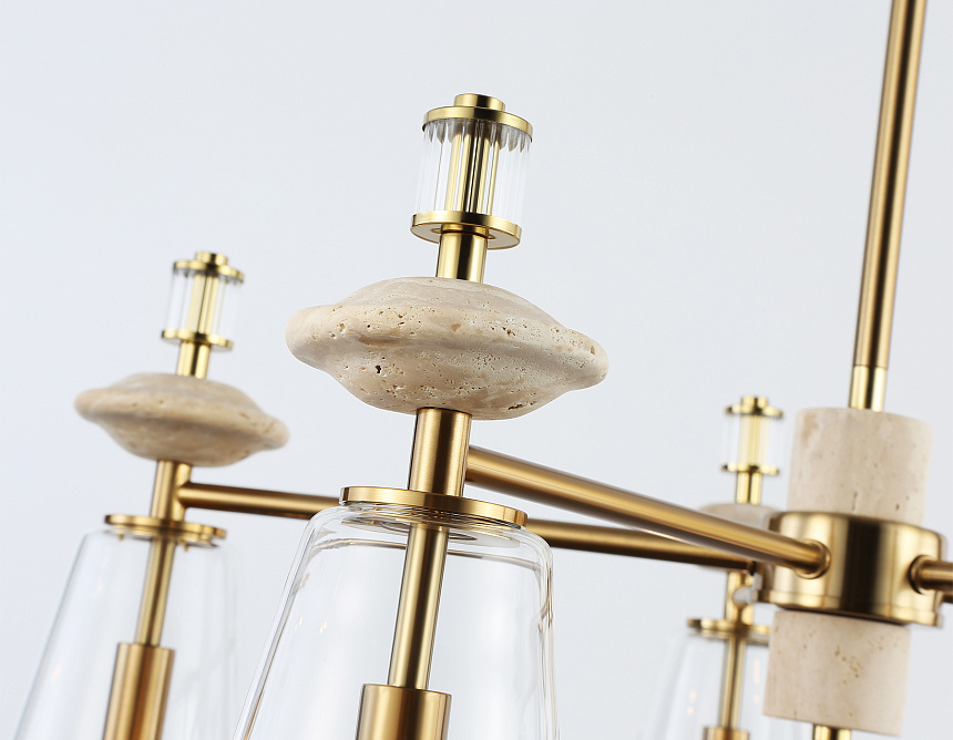 LH53305/5 BS/CL латунь/прозрачный E14*5 max 40W D690*925