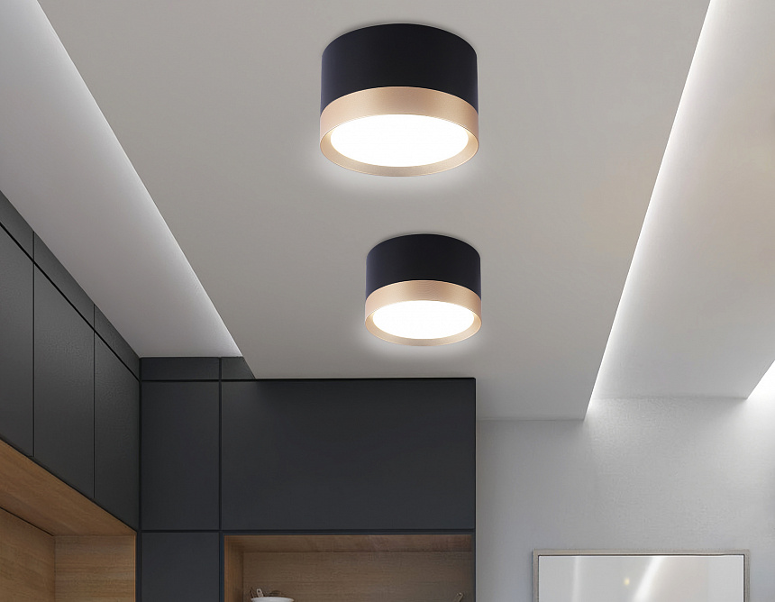 TN52359 BK/GD черный/золото GX53 max 12W D82*50