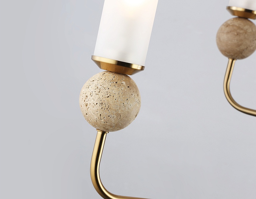 LH53251/6 BS/FR латунь/белый матовый E14*6 max 40W D1050*1445