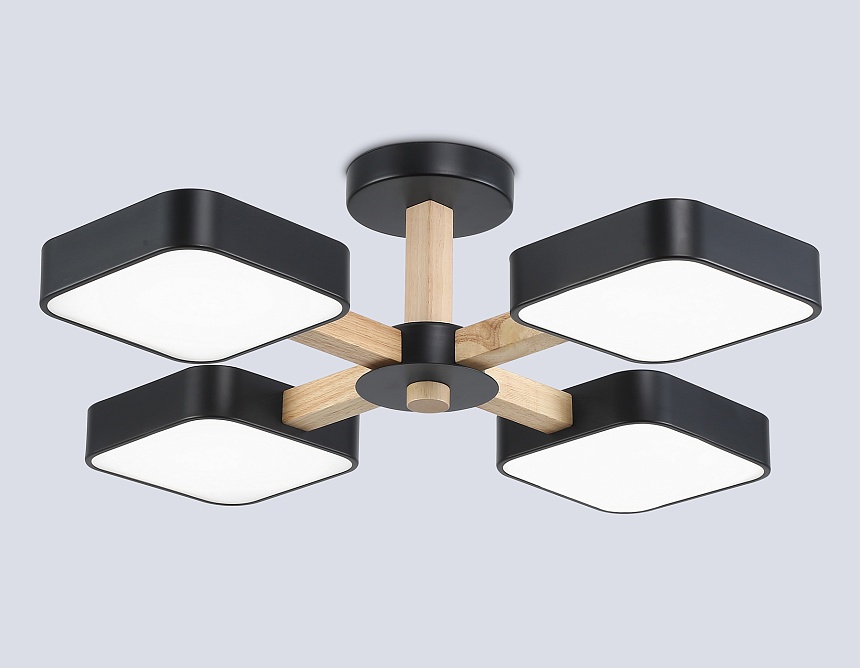 FL4880/4 BK/WD черный/дерево 72W 3000-6000K D610*160 (без ПДУ)