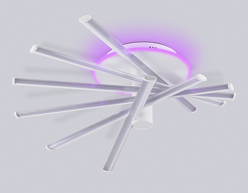 FL6231 WH белый 88W 3000K-6400K+RGB 605*605*200 (ПДУ ИК)