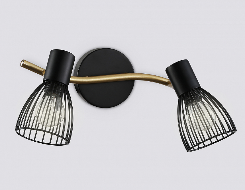 TR8660/2 BK/GD черный/золото E14/2 max 60W 330*100*170