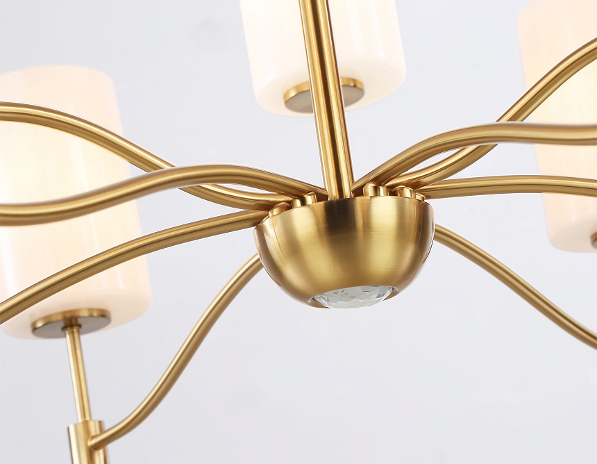 LH56054/6+3 BS/FR латунь/белый матовый E14*9 max 40W D765*1060