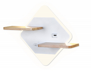 FW100 WH/WD белое/дерево LED 3000K/4200K/6400K 12W 340*250*105