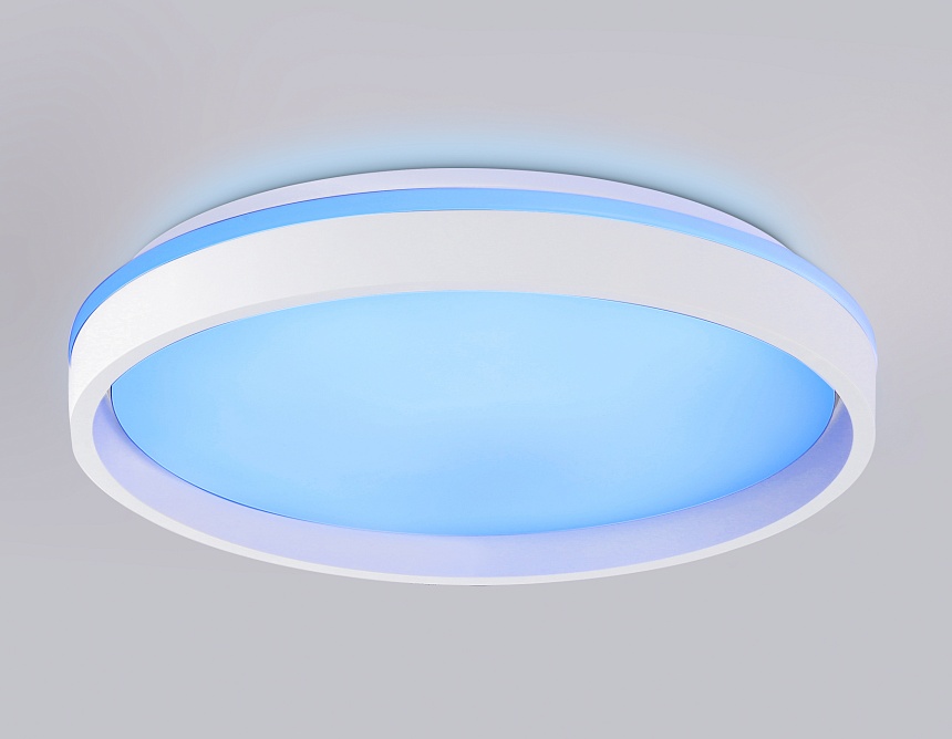 FZ607 WH/GD белый/золото IP20 66W 3000K-6500K+RGB D490*85 (ПДУ ИК)