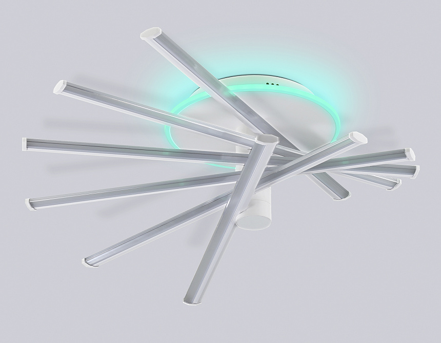 FL6231 WH белый 88W 3000K-6400K+RGB 605*605*200 (ПДУ ИК)