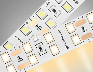 GS3601 2835 204Led/ 20W m/ 24V IP20 3000K/ 5000*14*1.2mm (2 конт.)