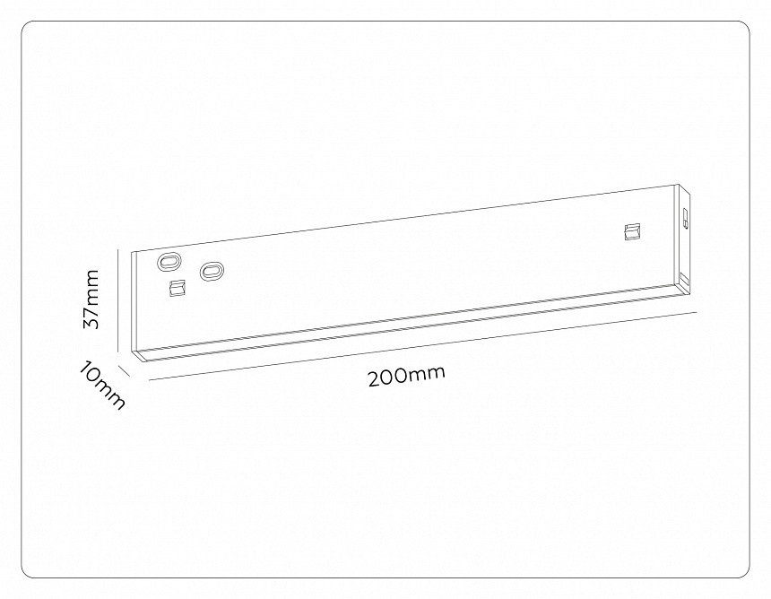 GL2320 BK черный IP20 10W 3CCT 3000/4200/6400K 48V 200*10*37