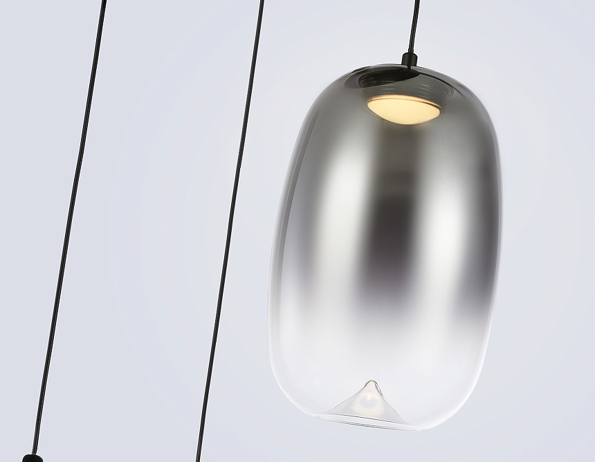 LH11099/3 BK/SM черный/дымчатый 12W 3000K D350*1505