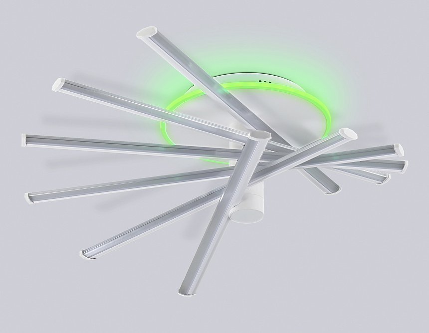 FL6231 WH белый 88W 3000K-6400K+RGB 605*605*200 (ПДУ ИК)