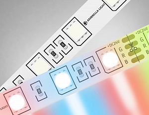 GS4302 5050 60Led/ 14.4W m/ 24V IP20 RGB/ 5000*10*1.87mm (4 конт.)