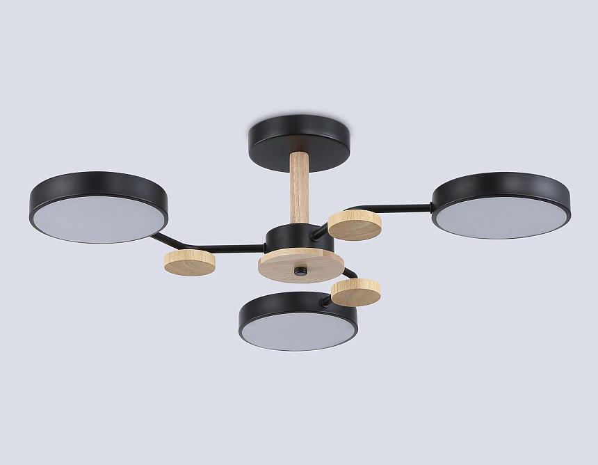 FL4857/3 BK/WD черный/дерево 54W 3000-6000K D660*170 (без ПДУ)