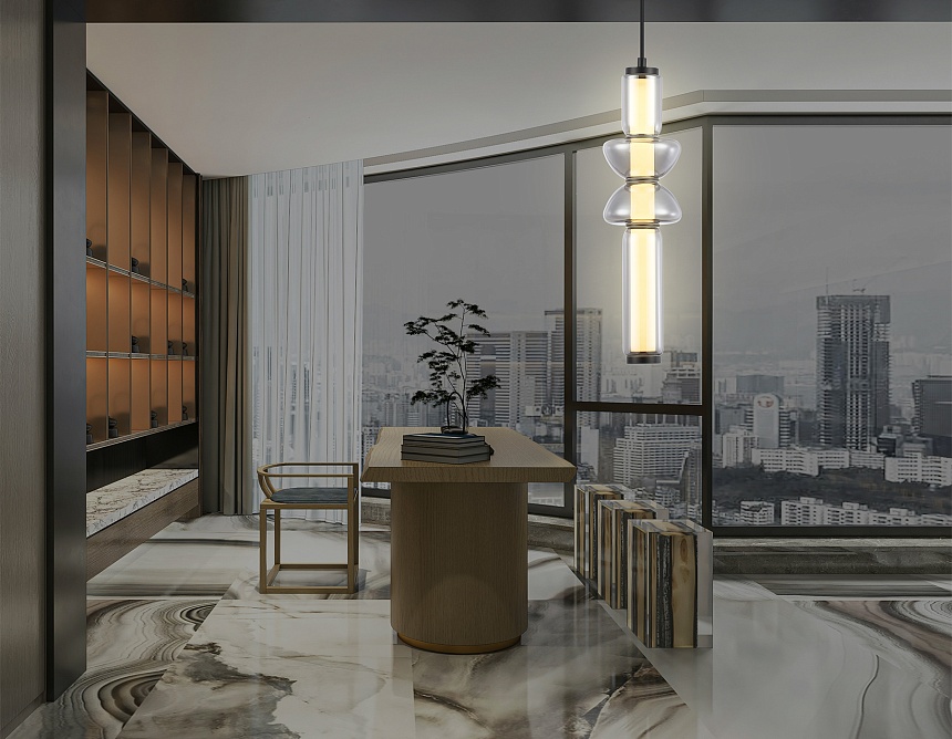 LH11021 BK/SM черный/дымчатый 17W 3000K D120*435