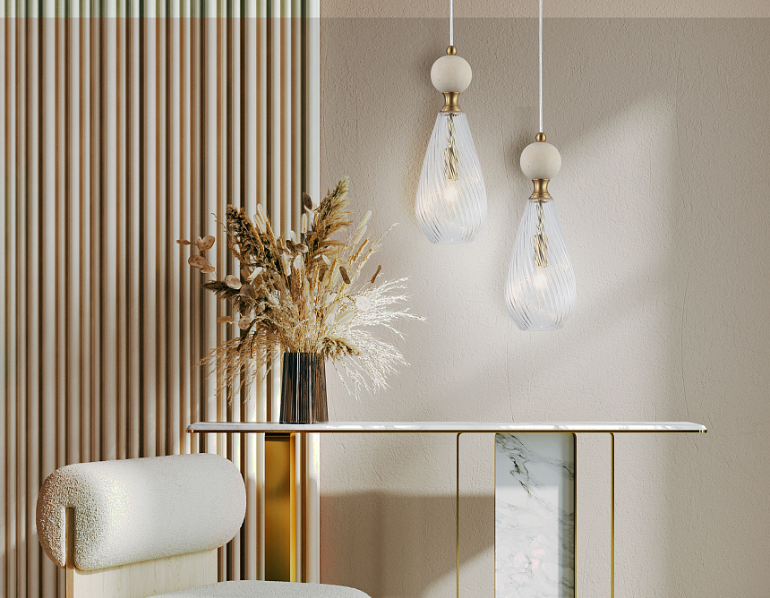 LH53283 BS/CL латунь/прозрачный E14 max 40W D125*1900