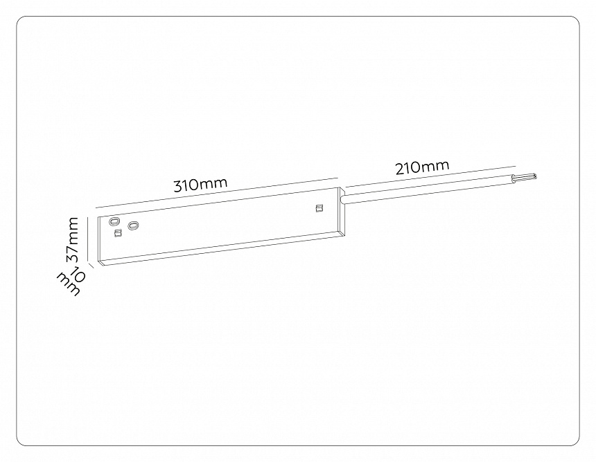 GL2061 BK черный IP20 100W 48V 200*10*37